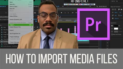 How To Import Media Files Into Adobe Premiere Pro Youtube