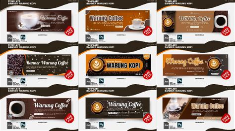 Banner Psd Kumpulan Spanduk Warung Kopi Photoshop Gratis Warung