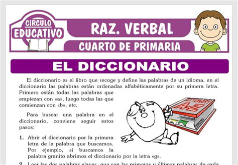 Ficha De El Diccionario Segundo De Primaria Diccionario 64e