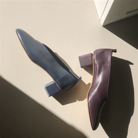Gray Matters Mildred Classic Nappa Leather Pumps Plum Garmentory