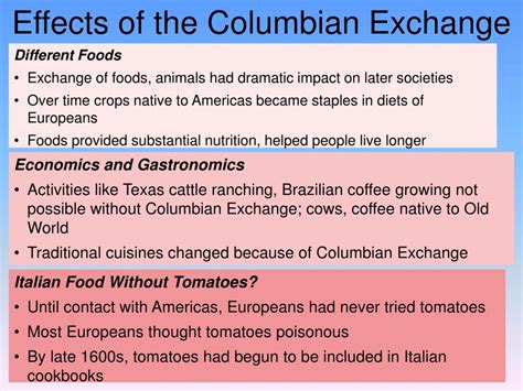 Ppt Columbian Exchange Powerpoint Presentation Free Download Id
