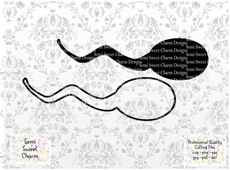 Sperm Svg Sperm Silhouette Ready To Cut Male Anatomy Sperm Outline Bachelorette Bachelor Party