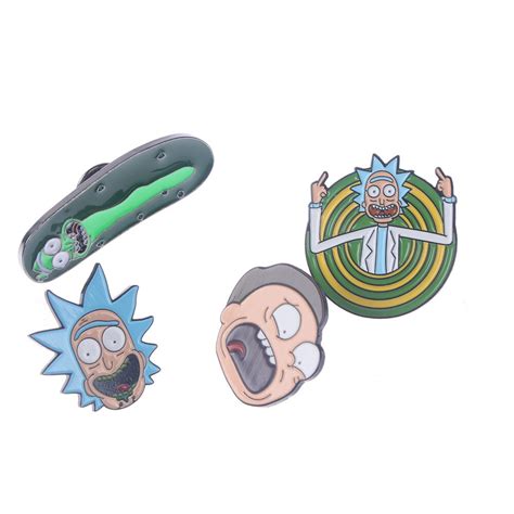 Classic Cartoon Rick And Morty Brooch Icons Style Enamel Shirt Denim