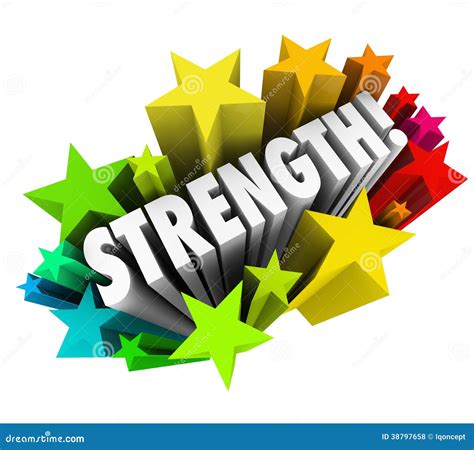 Strength Stars Word Strong Competitive Advantage Stock Illustration