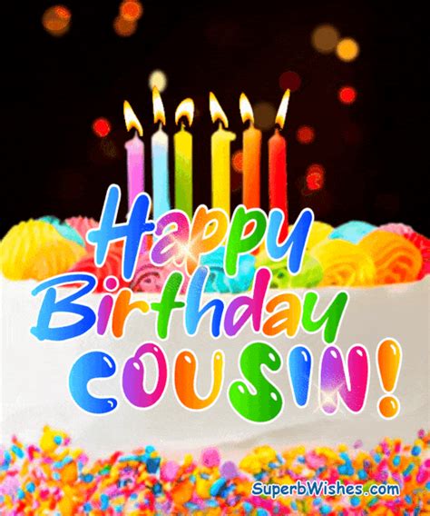 Sparkling Chocolate Drip Cake GIF Happy Birthday Cousin SuperbWishes
