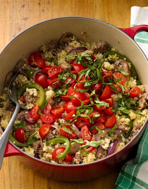 To stay healthy, you must first understand that there are no good and bad foods, only good and bad eating now some of you are going to say that the possibility of my early demise is of my own making and they would be correct. One-Pot Pizza Quinoa with Sausage, Onion and Pepper ...