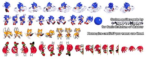 Sonic 2 Return Of Shadow Custom Sprites Sheet By Asuharamoon On