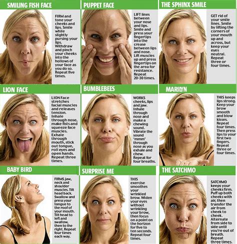 Face Yoga Exercising Your Face Muscles Tightens Tones And According