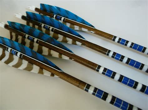 Port Orford Cedar Wooden Archery Arrows Custom Made Hand Crested Etsy