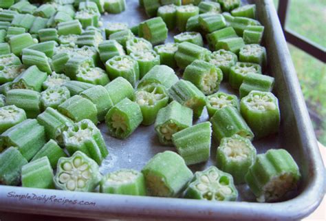 I like to cut mine into 1/2 inch pieces for easy use in smoothies and soups. How To Freeze A Lot Of Okra - Simple Daily Recipes