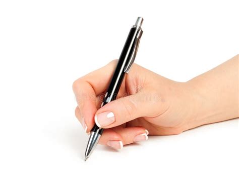 Hand With Pen And Contract Stock Photo Image Of Pencil 29784904