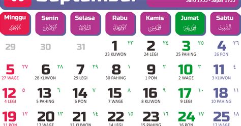 Kalender Jawa Bulan Mei 2020
