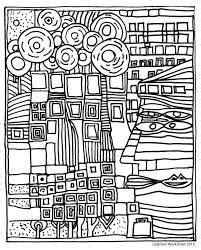 Mandé bei paris vor dem gemeinsam gemalten wandbild, 1950 foto: Ausmalbilder Hundertwasser | Kinder Ausmalbilder