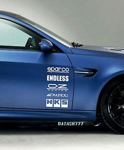 Racing Sponsors FORD Sport Car Sticker Emblem Logo Decal WHITE Pair EBay