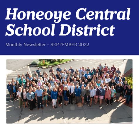 September 2022 Hcs District Newsletter Now Available Honeoye Central