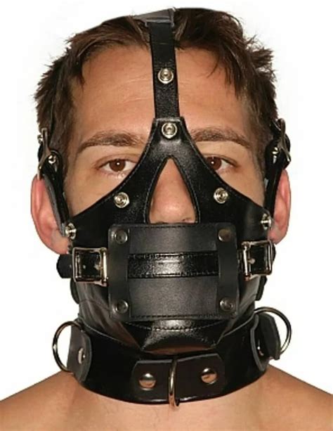 100 Real Soft Leather Adult Face Muzzle Bondage Face Mask Etsy