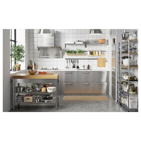 Sink made of stainless steel, a hygienic, strong and durable material that's easy to keep clean. RIMFORSA Work bench - stainless steel, bamboo - IKEA