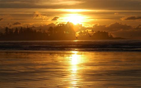 Sunset Clouds Landscapes Nature Beach Sand Shore Sunlight