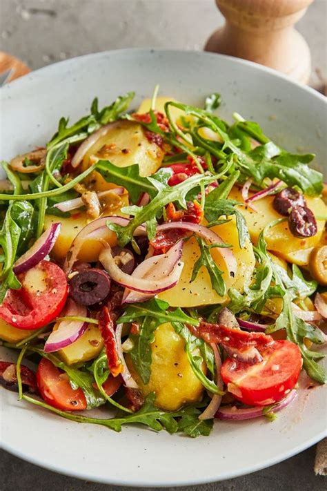 Mediterraner Kartoffelsalat Super W Rzig Lecker Eatbetter Gesunde Einfache Rezepte