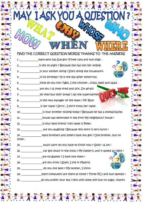 When is your next english lesson? question words: new practice worksheet - Free ESL ...