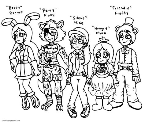 Collection Of Freddy S Coloring Sister Five Nights At Freddy S Coloring