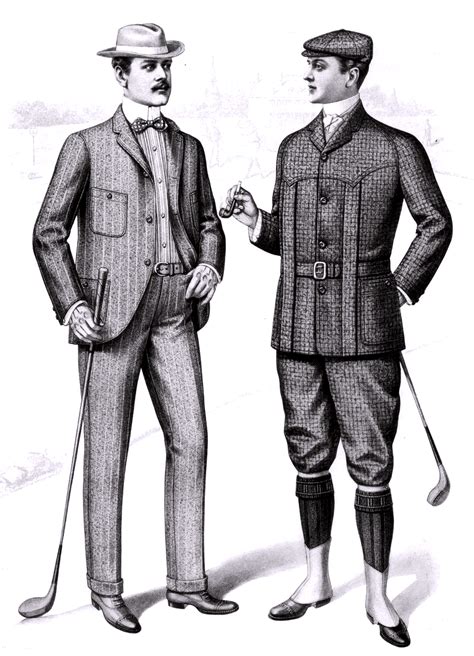 File1901 Sartorial Arts Journal Fashion Plate Mens Golfing Clothes