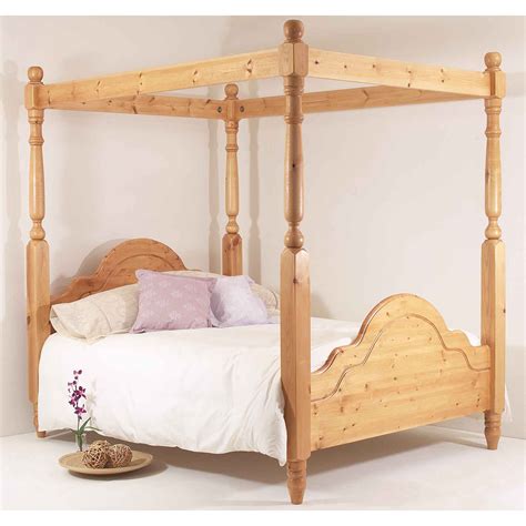 5ft Classic Four Poster Bed King Size High Foot End Realwoods