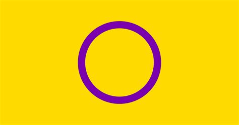 Intersex Flag In Art Painting Intersex Symbol Concept For
