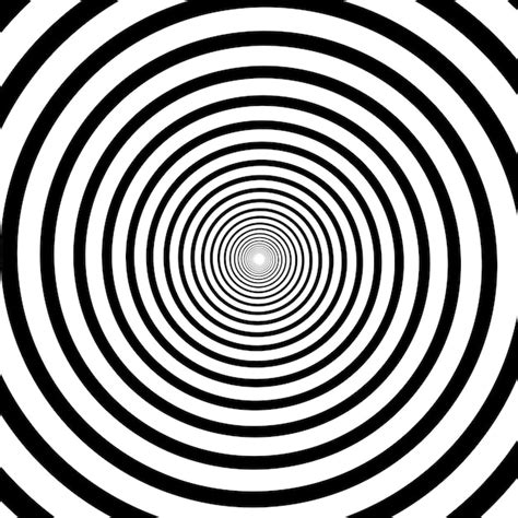 Premium Vector Black And White Hypnotic Optical Illusion Spiral