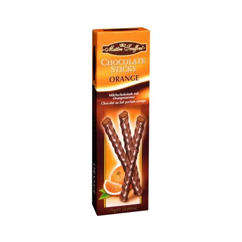Maitre Truffout Chocolate Sticks Orange Chocolateworld