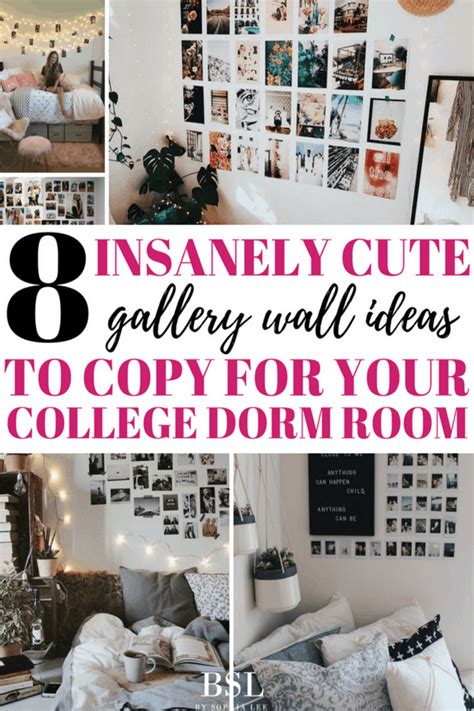 8 Cute Gallery Wall Ideas To Copy For Your College Dorm Room By