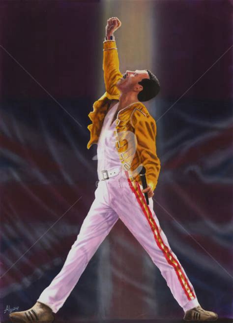 Freddie Mercury Queen Rock Legend Painting By Alex Mets Artmajeur
