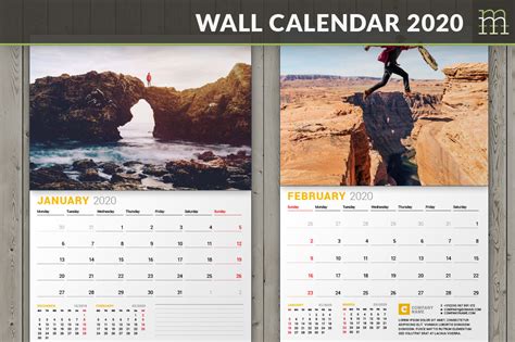 Wall Calendar 2020 Wc027 20 By Mikhailmorosin Thehungryjpeg