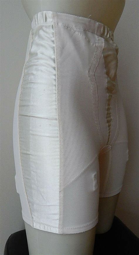 vintage bestform long leg panty girdle satin panels sz m 28 3764691325