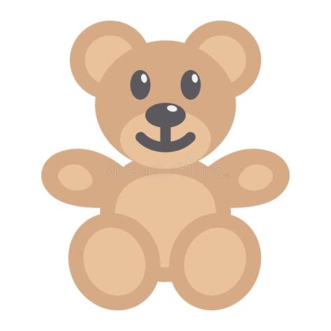 Teddy Bear Glyph Icon Child And Toy Animal Sign Vector Graphics A