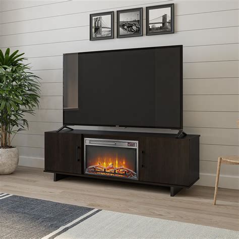 With heating levels for your preference, you can keep your room at whatever temperature you desire. Ameriwood Home Julia 60 in. Electric Fireplace TV Stand in ...