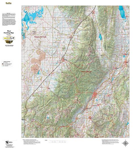 Utah Elk Topographical Unit Map - Hunt Data