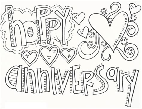 Happy Anniversary Coloring Pages Laylaropodom