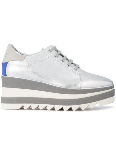 Stella Mccartney Sneak Elyse Platform Sneakers In Silverwhite Modesens