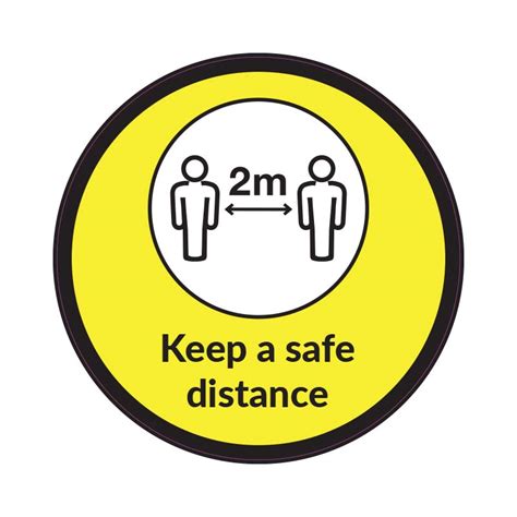 Keep A Safe Distance Floor Stickers Mochua Print And Design
