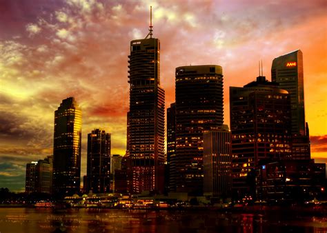 Amazing City Sunset Naturally Backgrounds Wallpapers City Sunset