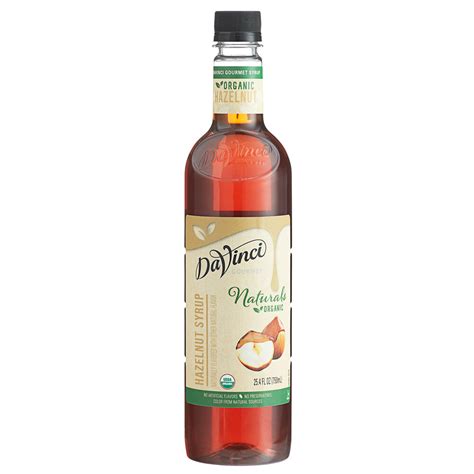 DaVinci Gourmet 750 ML Organic Hazelnut Flavoring Syrup