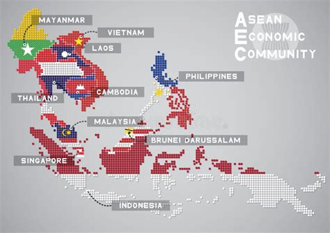 Asean Kaart Stock Illustratie Illustration Of Myanmar 40294386