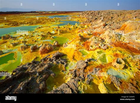 Dallol Afrique Ethiopie Région Afar Danakil Afgar Désert Lac