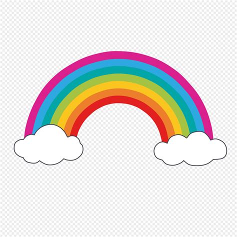 Hand Drawn Cute Cartoon Colorful Rainbow Png Imagepicture Free