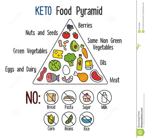 5% to 10% net carbs. Keto Food Pyramid Stock Vector - Image: 55874898