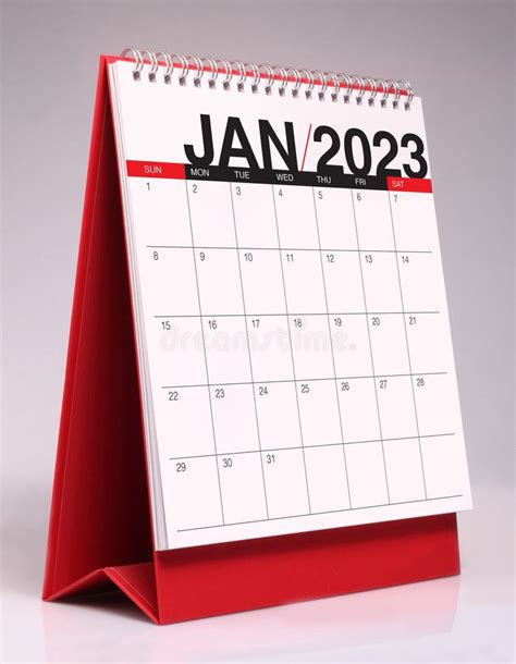 Simple Desk Calendar 2023 January Stock Photo Image Of Year Desk