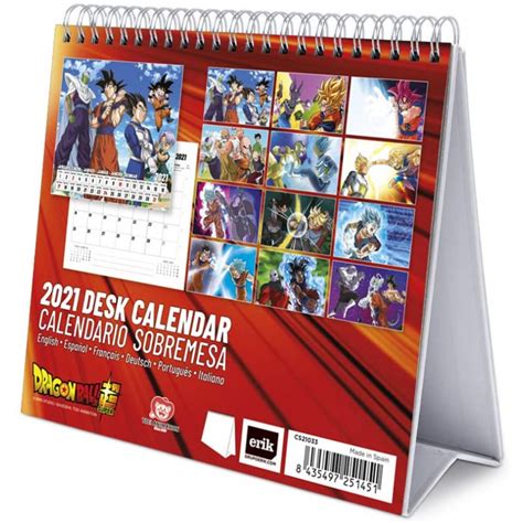 Calendario de pared 2021 moderna de pueblo. Calendario de Mesa 2021 Dragon Ball Super por 9,90 ...
