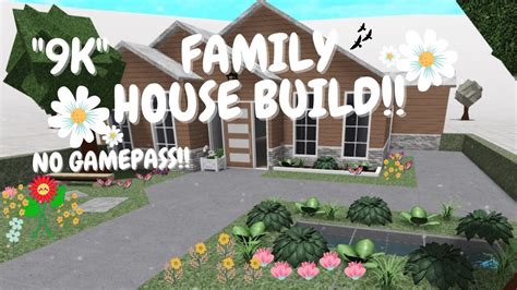 K Bloxburg Family House Build No Gamepass Youtube