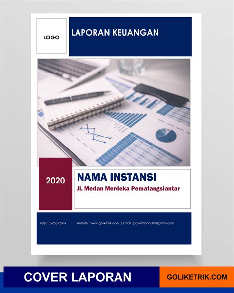 Cover Laporan Format Docx (Word) Versi 1 | Sampul laporan, Template, Desain